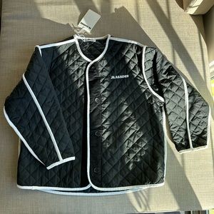 Jil Sander Black Quilted Jacket With Contrast Trim M